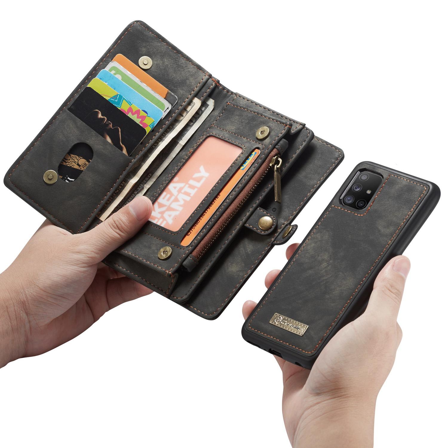 Multi-slot Lommeboksetui Samsung Galaxy A51 Grå