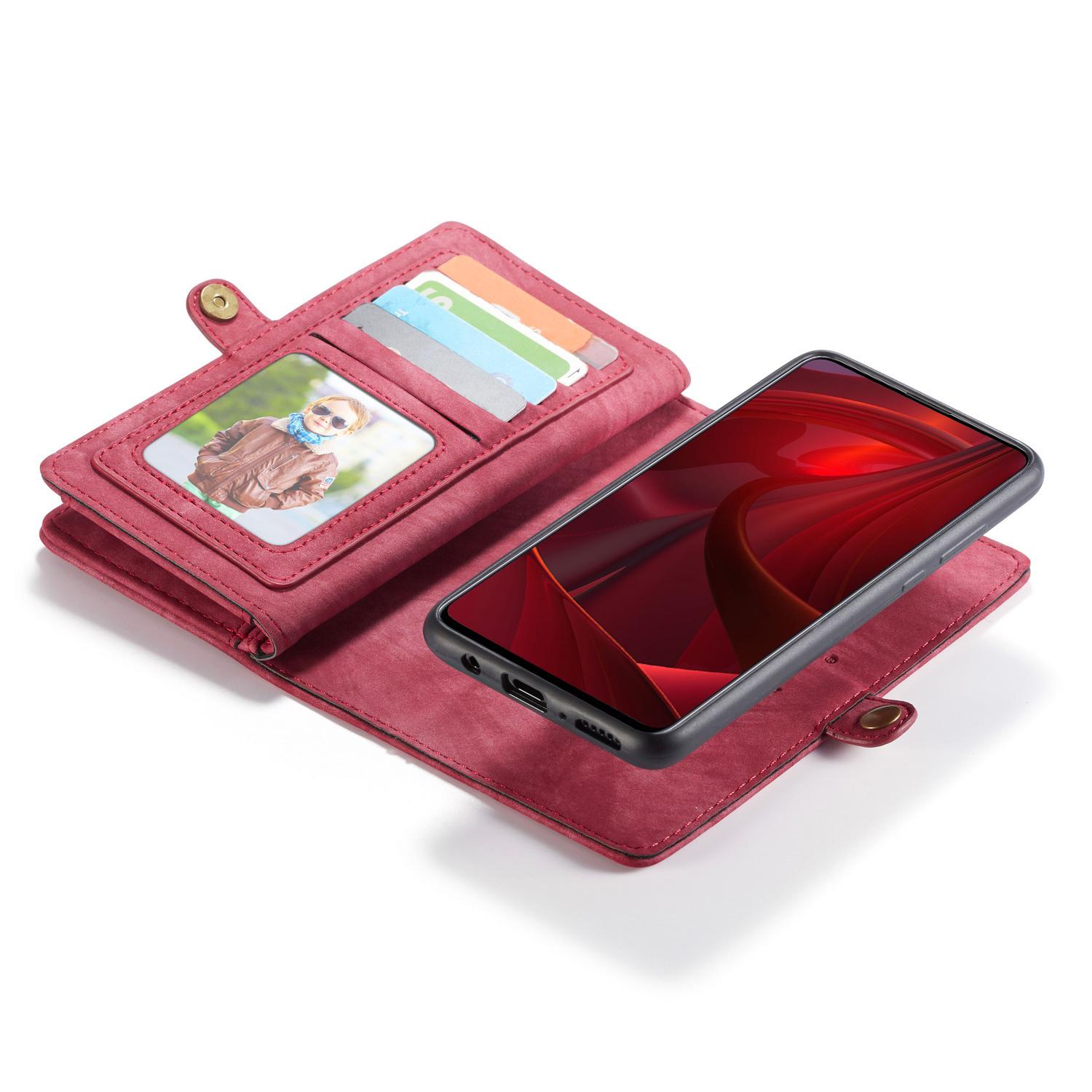 Multi-slot Lommeboksetui Galaxy A51 rød