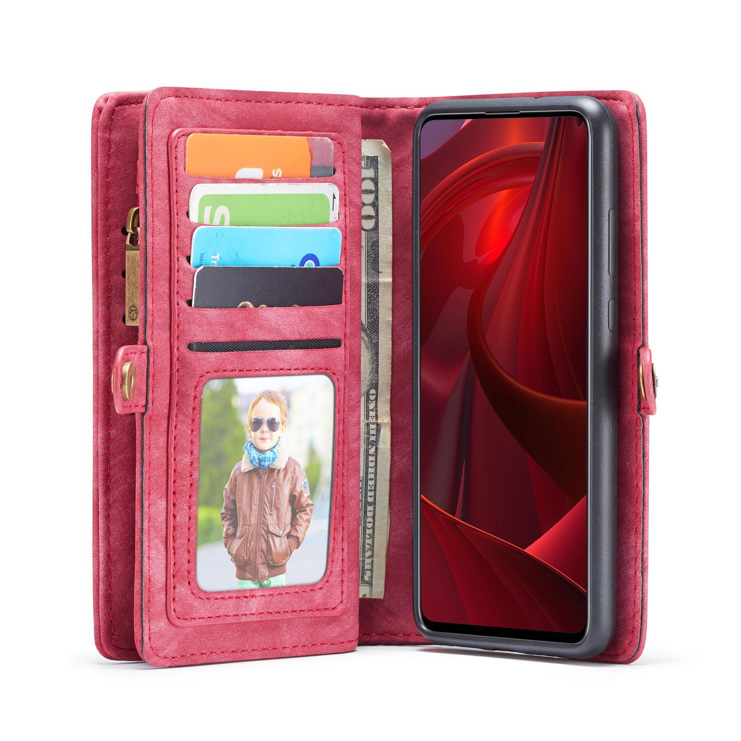 Multi-slot Lommeboksetui Samsung Galaxy A51 Rød