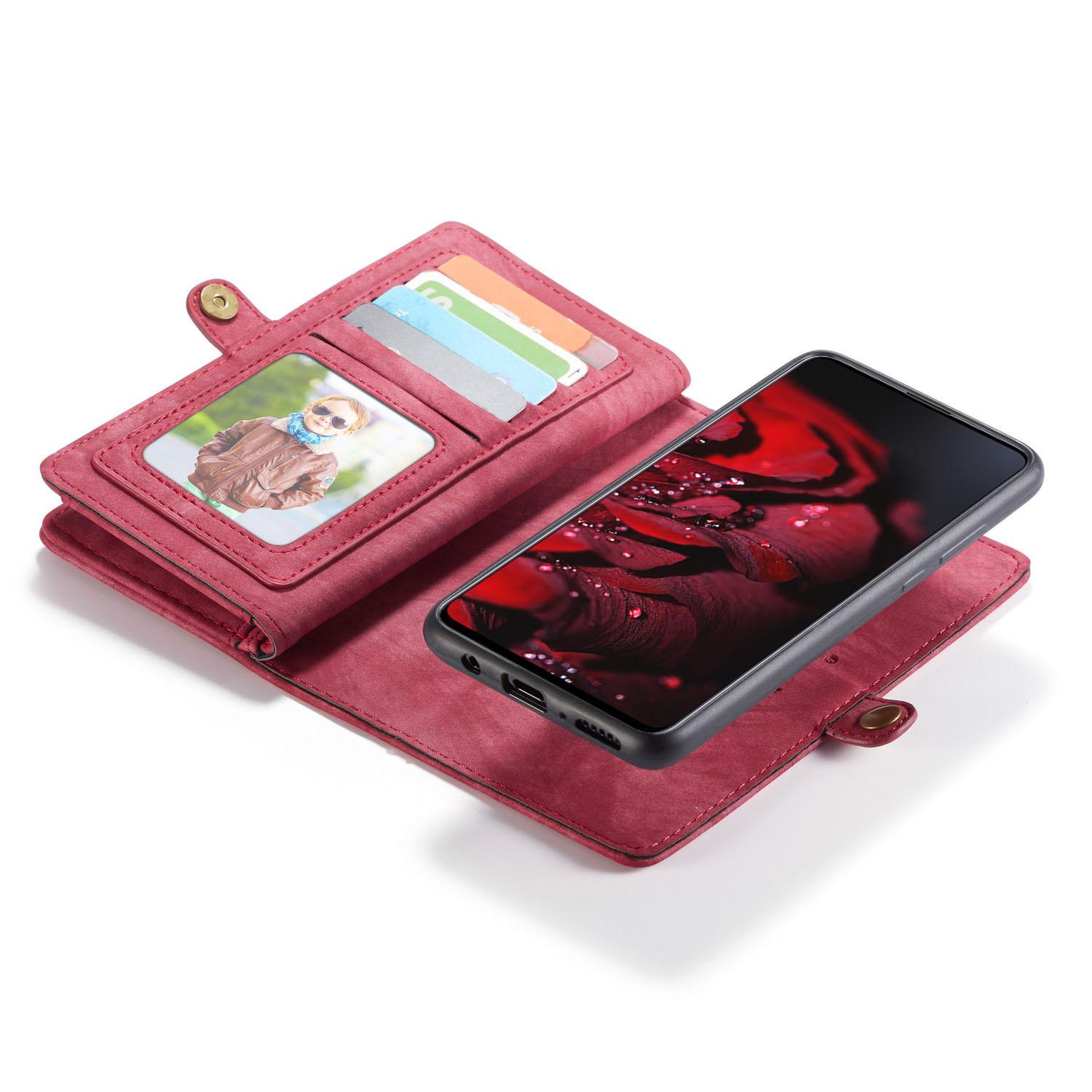 Multi-slot Lommeboksetui Samsung Galaxy A71 Rød