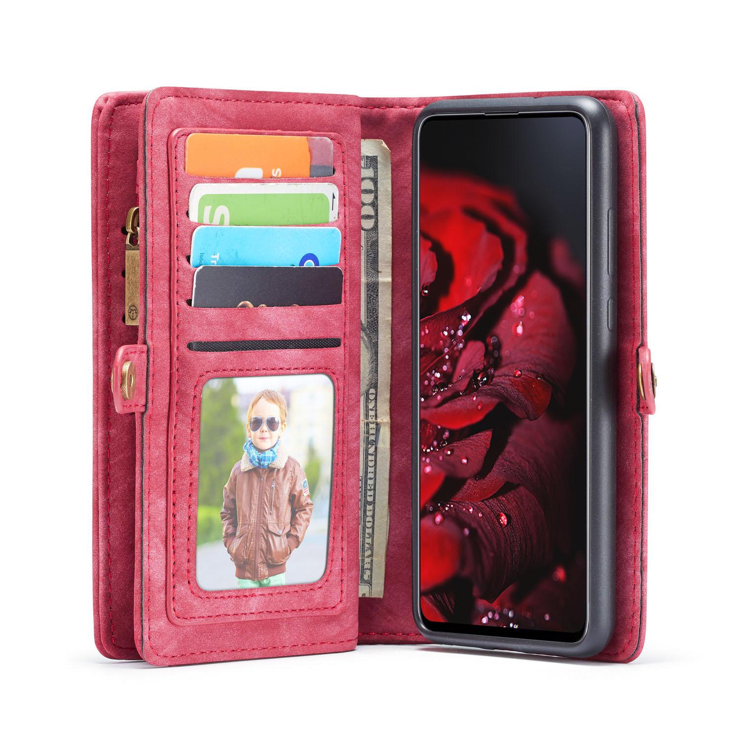 Multi-slot Lommeboksetui Samsung Galaxy A71 Rød