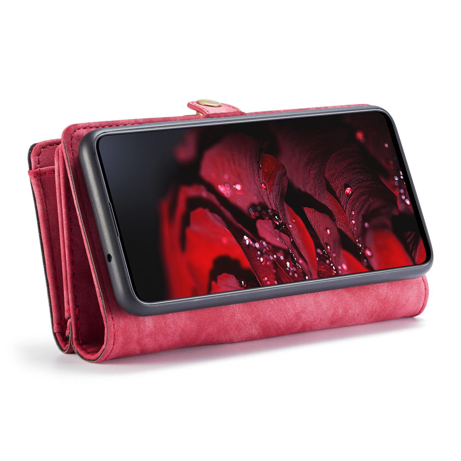 Multi-slot Lommeboksetui Samsung Galaxy A71 Rød