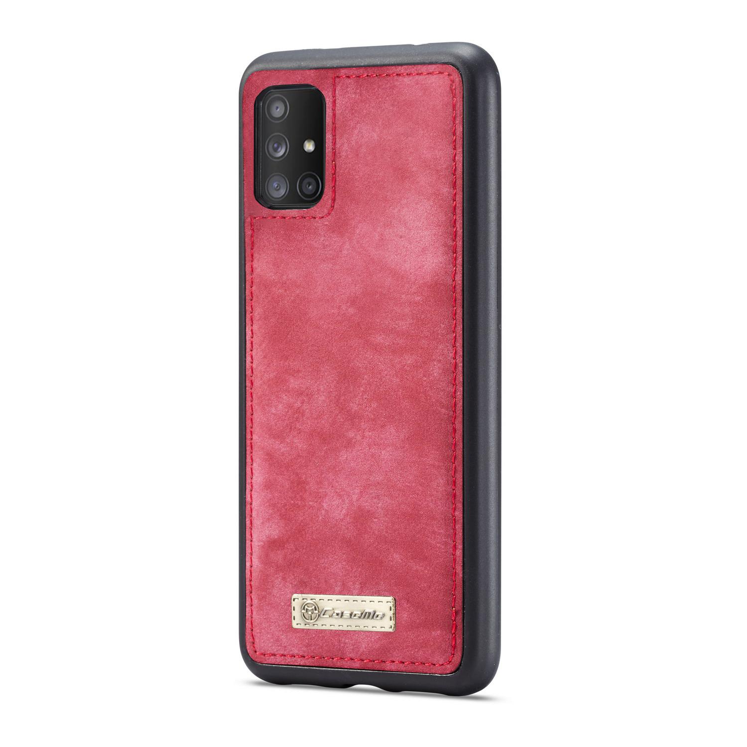 Multi-slot Lommeboksetui Samsung Galaxy A71 Rød