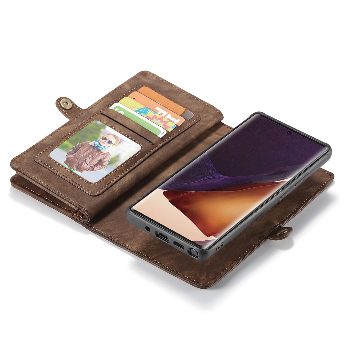 Multi-slot Lommeboksetui Galaxy Note 20 Ultra brun
