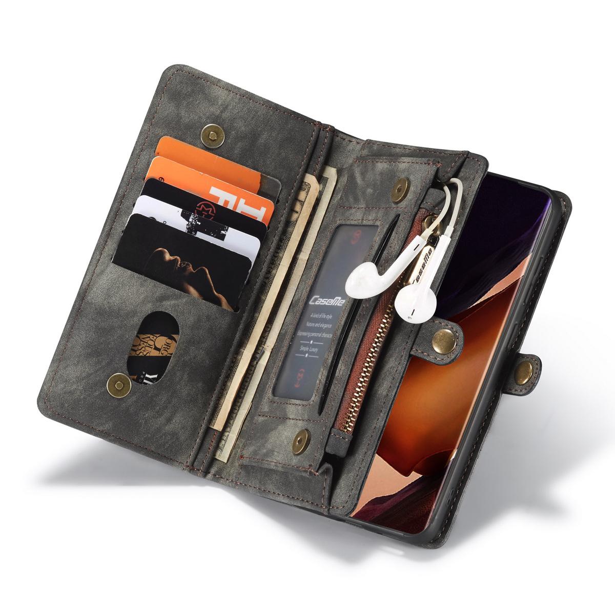 Multi-slot Lommeboksetui Samsung Galaxy Note 20 Ultra Grå