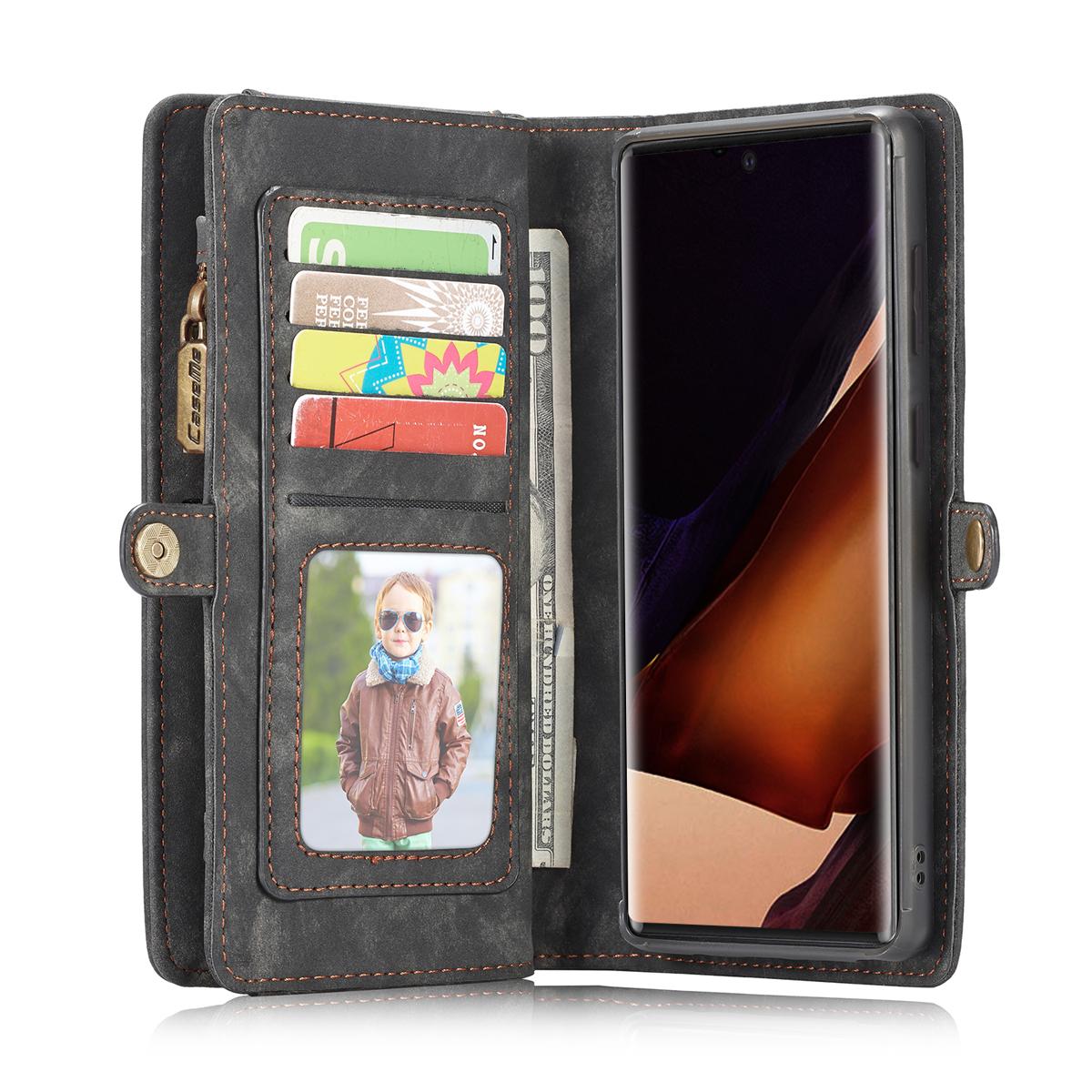 Multi-slot Lommeboksetui Galaxy Note 20 Ultra grå