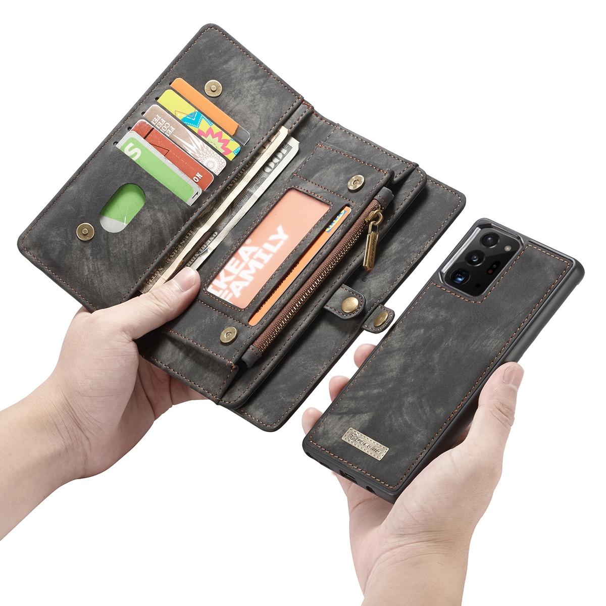 Multi-slot Lommeboksetui Galaxy Note 20 Ultra grå