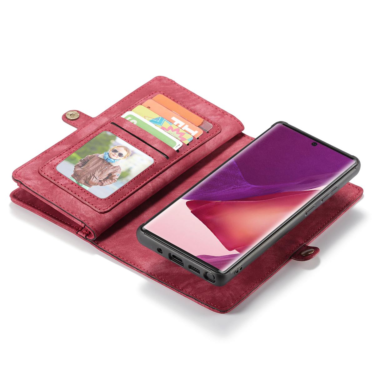 Multi-slot Lommeboksetui Galaxy Note 20 Ultra rød