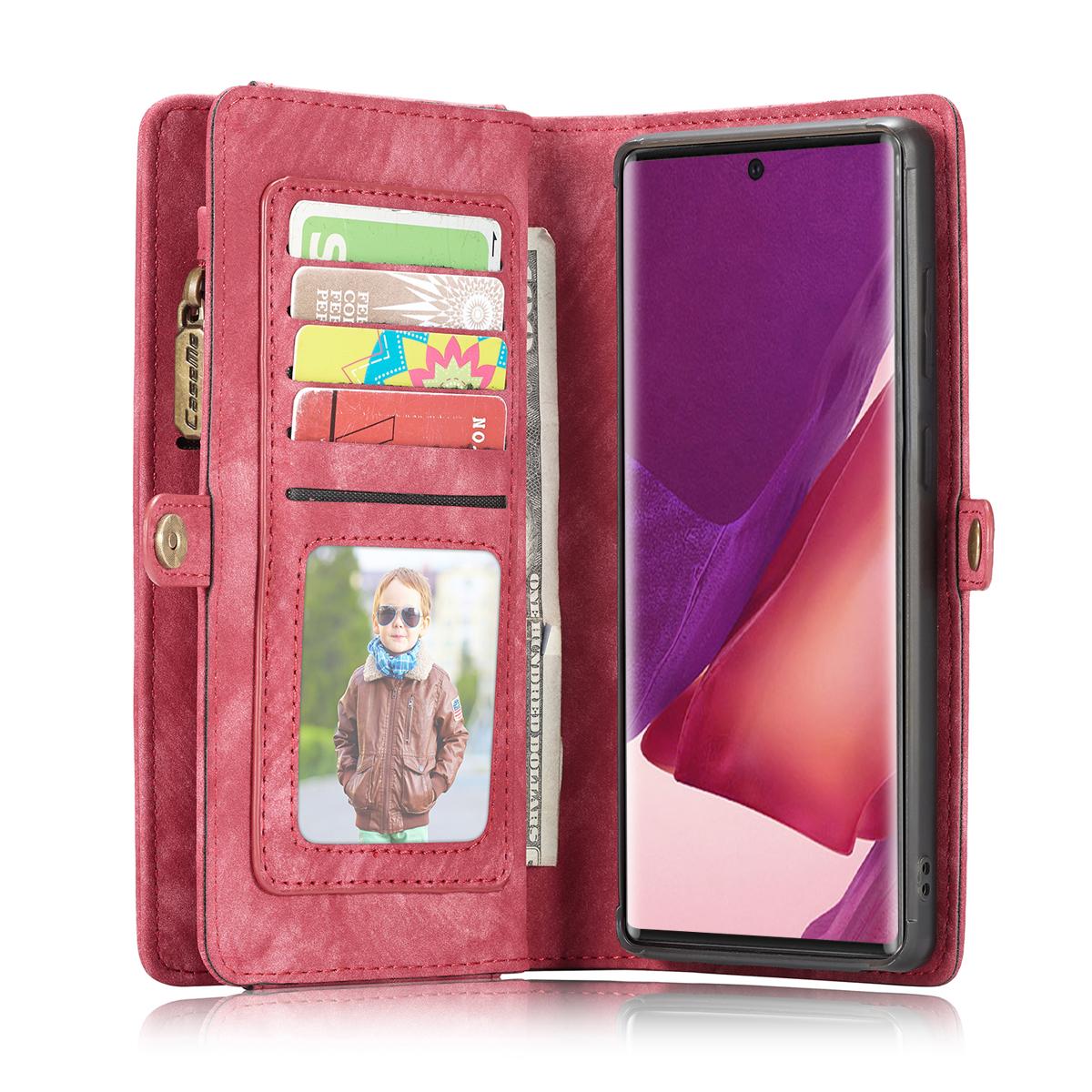 Multi-slot Lommeboksetui Galaxy Note 20 Ultra rød