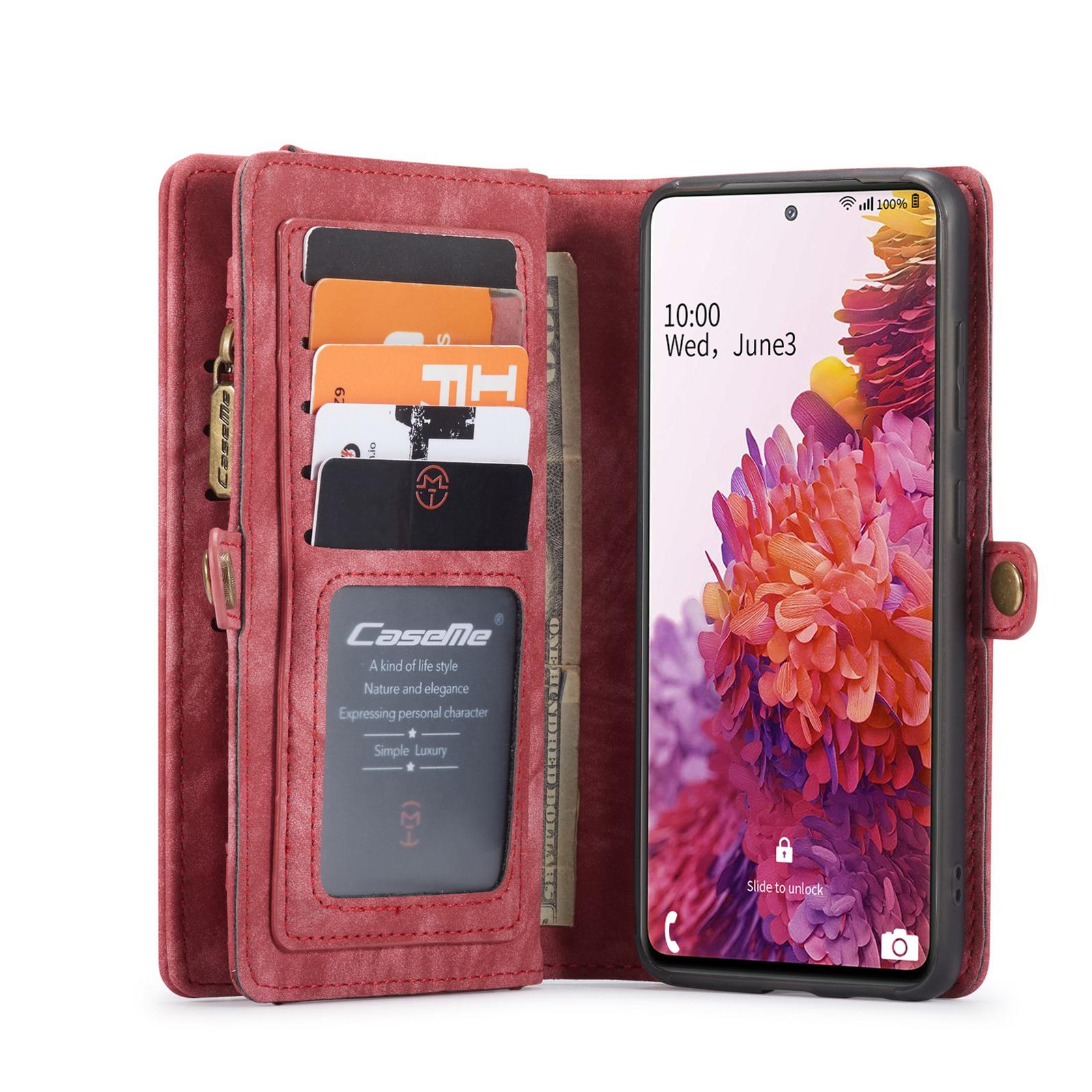 Multi-slot Lommeboksetui Galaxy S20 FE rød
