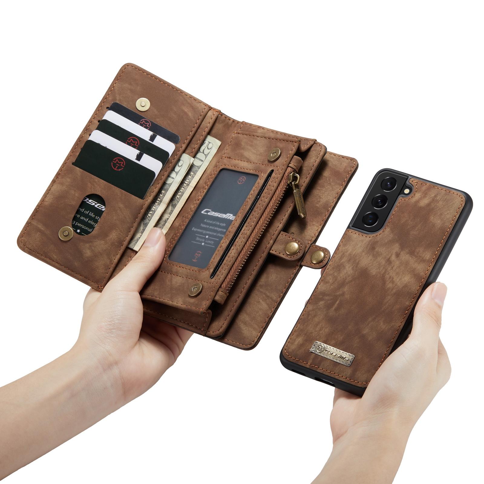 Multi-slot Lommeboksetui Samsung Galaxy S21 Plus Brun
