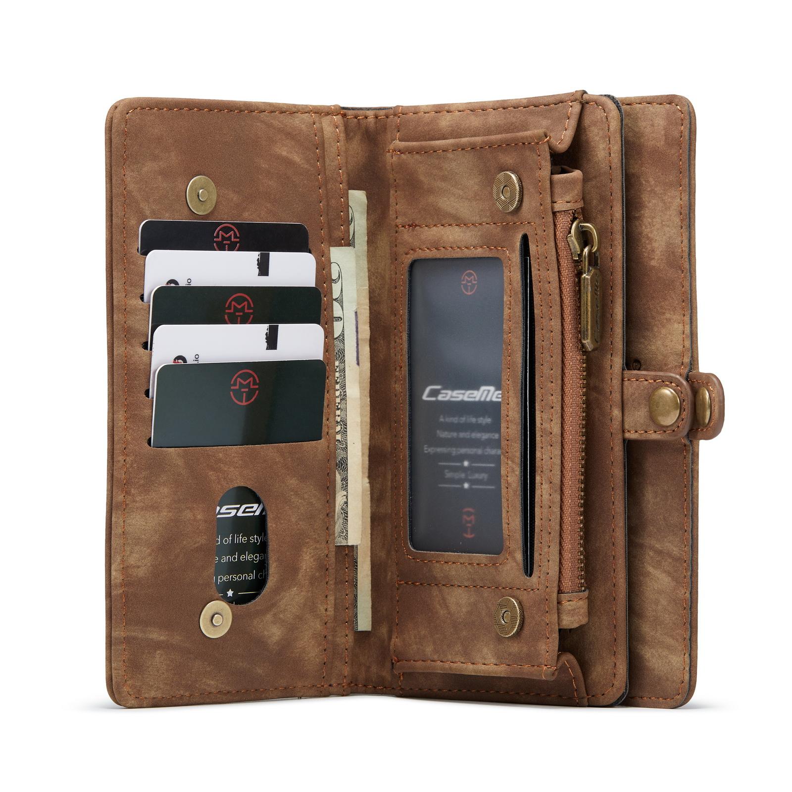 Multi-slot Lommeboksetui Samsung Galaxy S21 Plus Brun