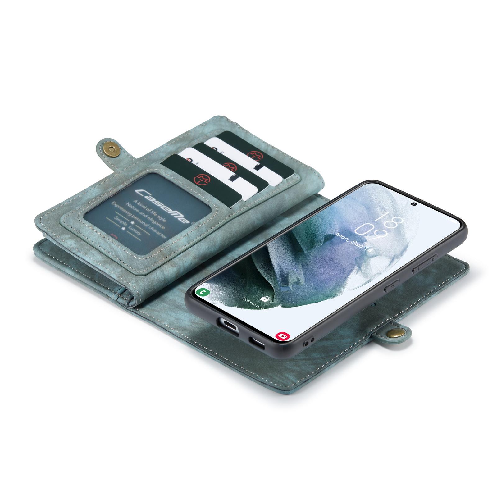 Multi-slot Lommeboksetui Samsung Galaxy S21 Ultra Blå