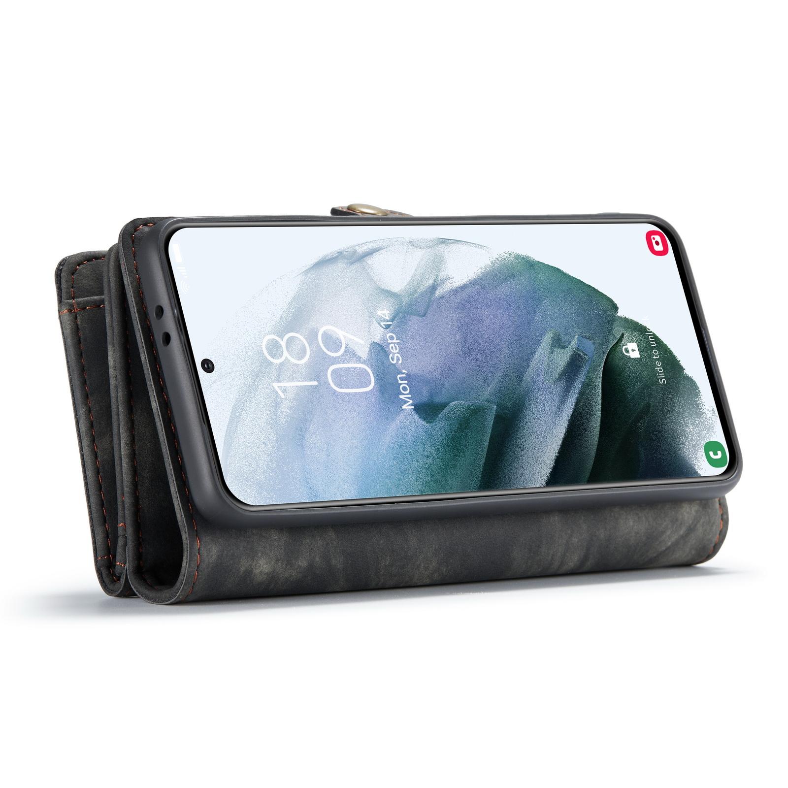 Multi-slot Lommeboksetui Samsung Galaxy S21 Ultra Grå