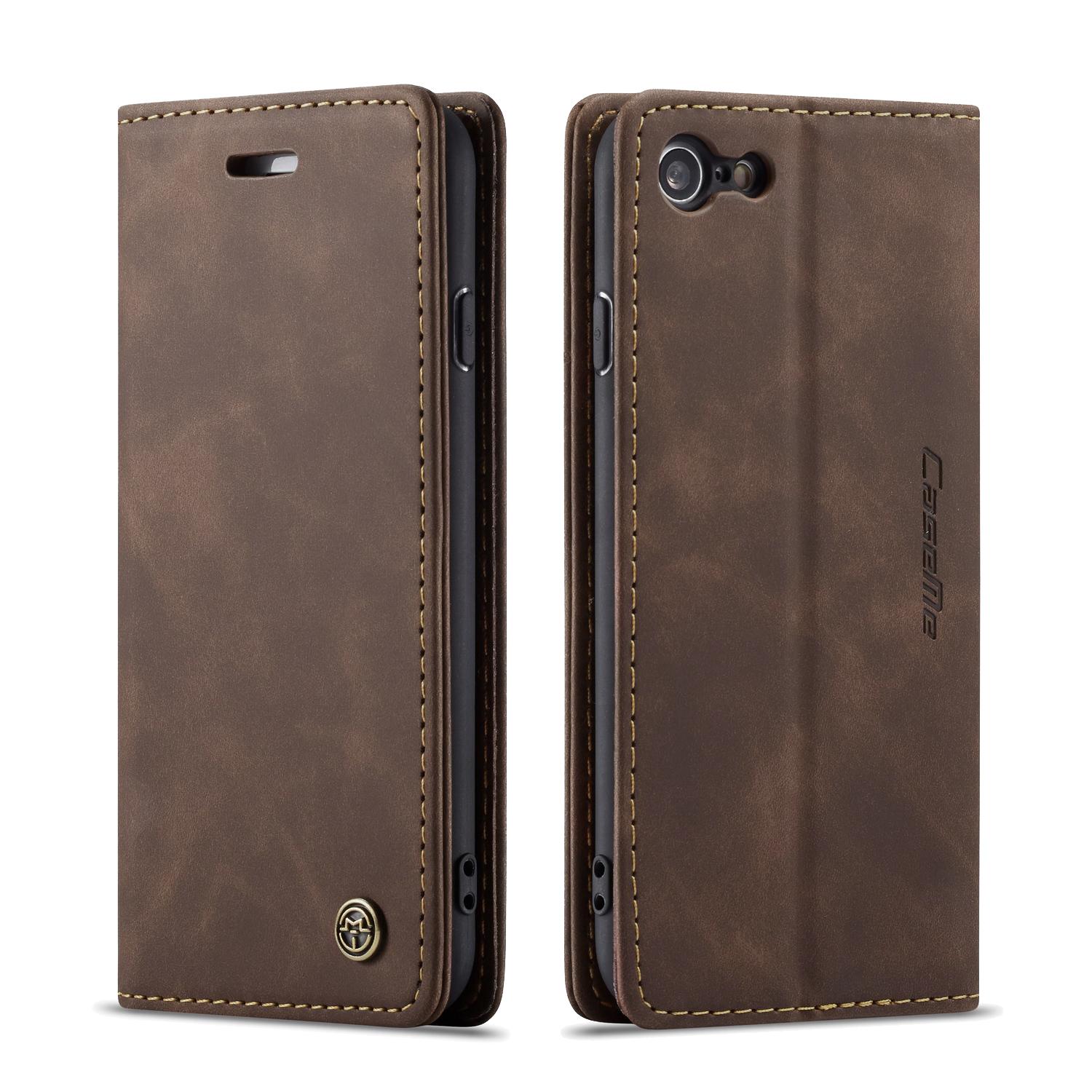Slim Lommebokveske iPhone SE (2022) brun