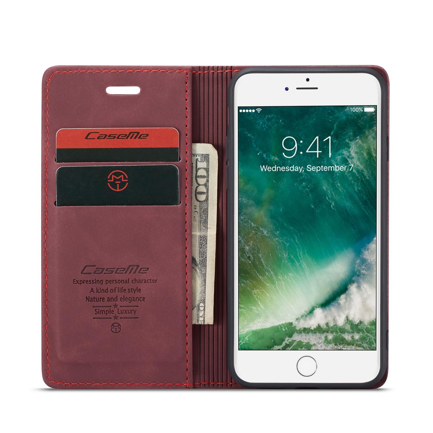 Slim Lommebokveske iPhone SE (2022) rød