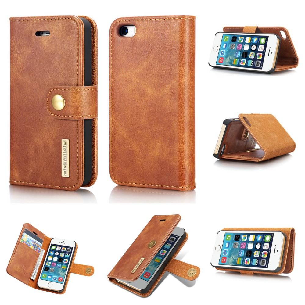 Magnet Wallet iPhone 5/5S/SE Cognac