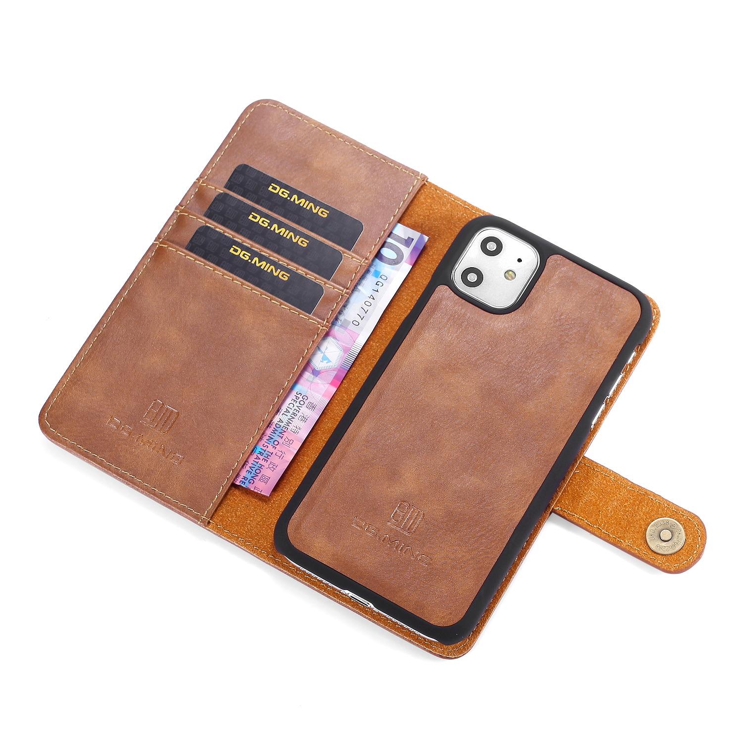 Magnet Wallet iPhone 11 Cognac