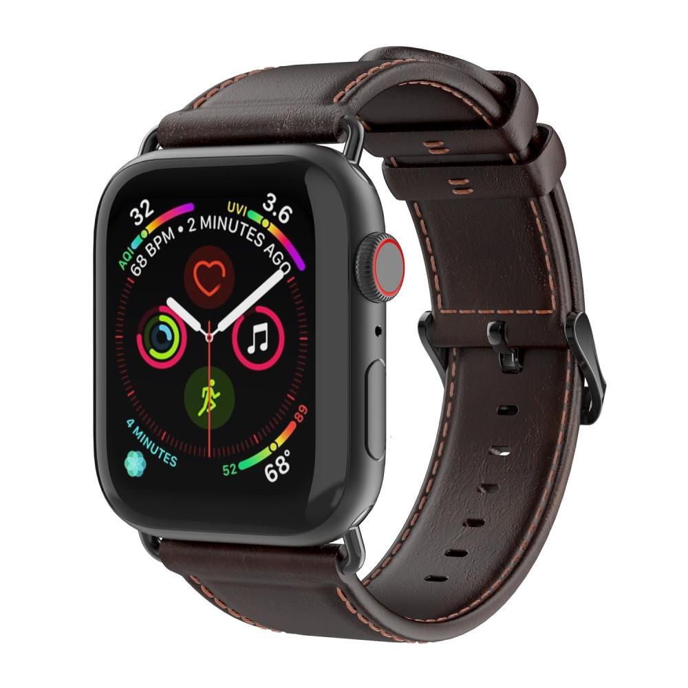 Leather Watch Band Apple Watch 44mm Brown