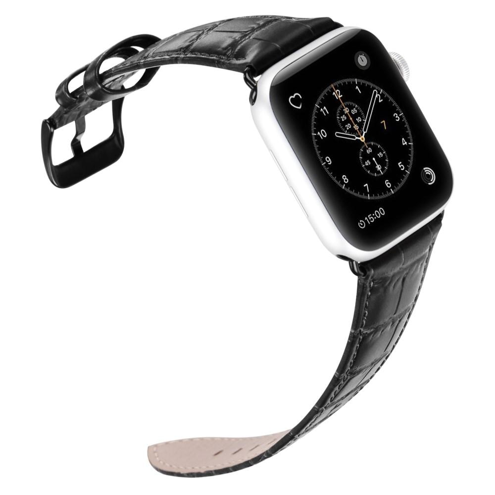 Leather Armband Apple Watch 38/40 mm Crocodile Black