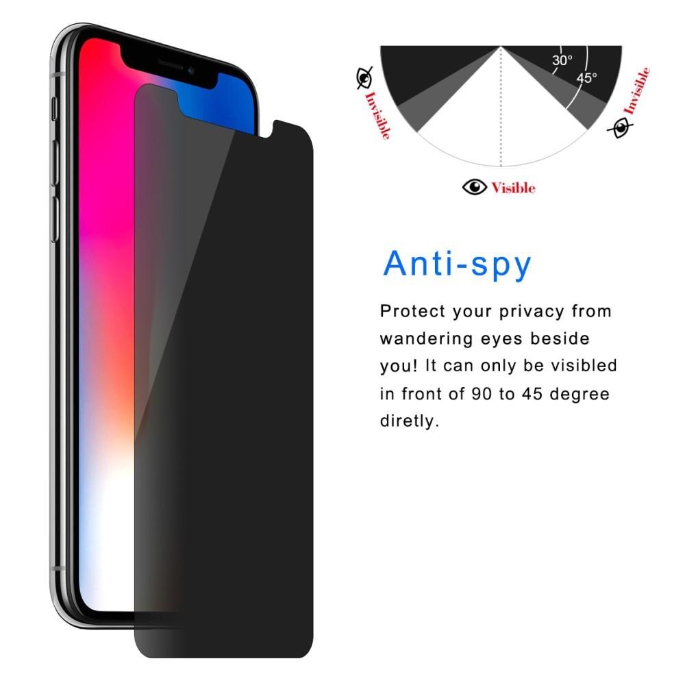 Privacy Herdet Glass Skjermbeskytter iPhone XS Max/11 Pro Max