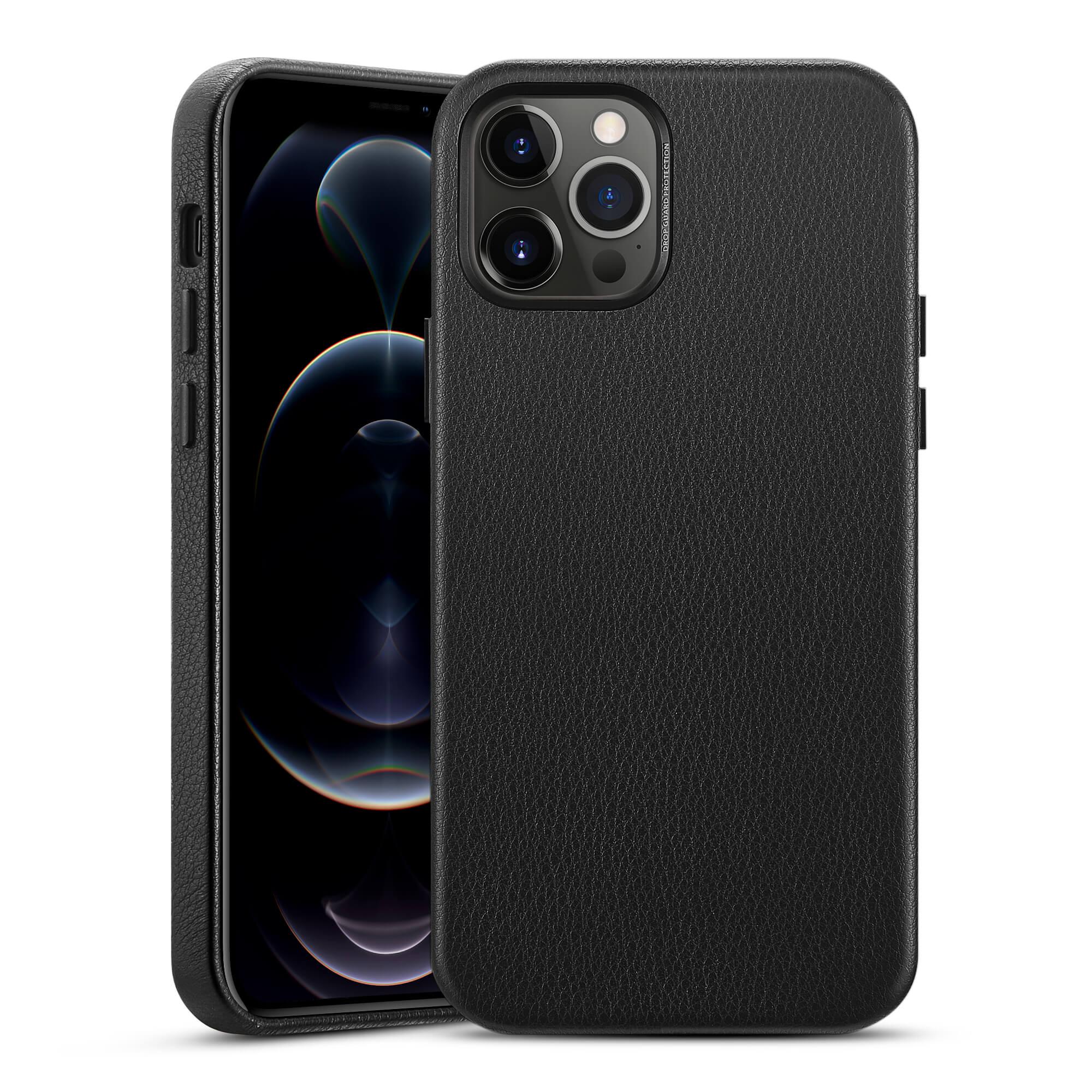 Premium Leather Case iPhone 12 Pro Max Black