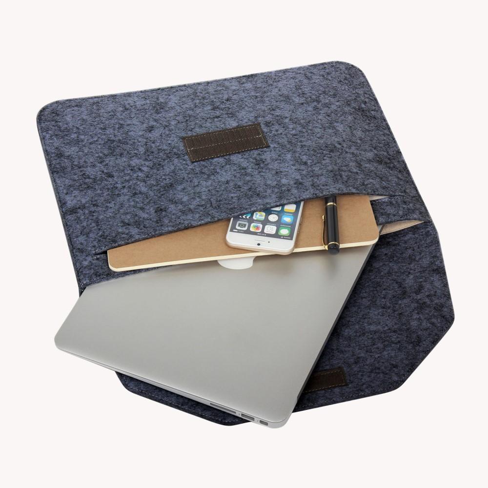 Laptopdeksel i filt 15,4" mørkegrå
