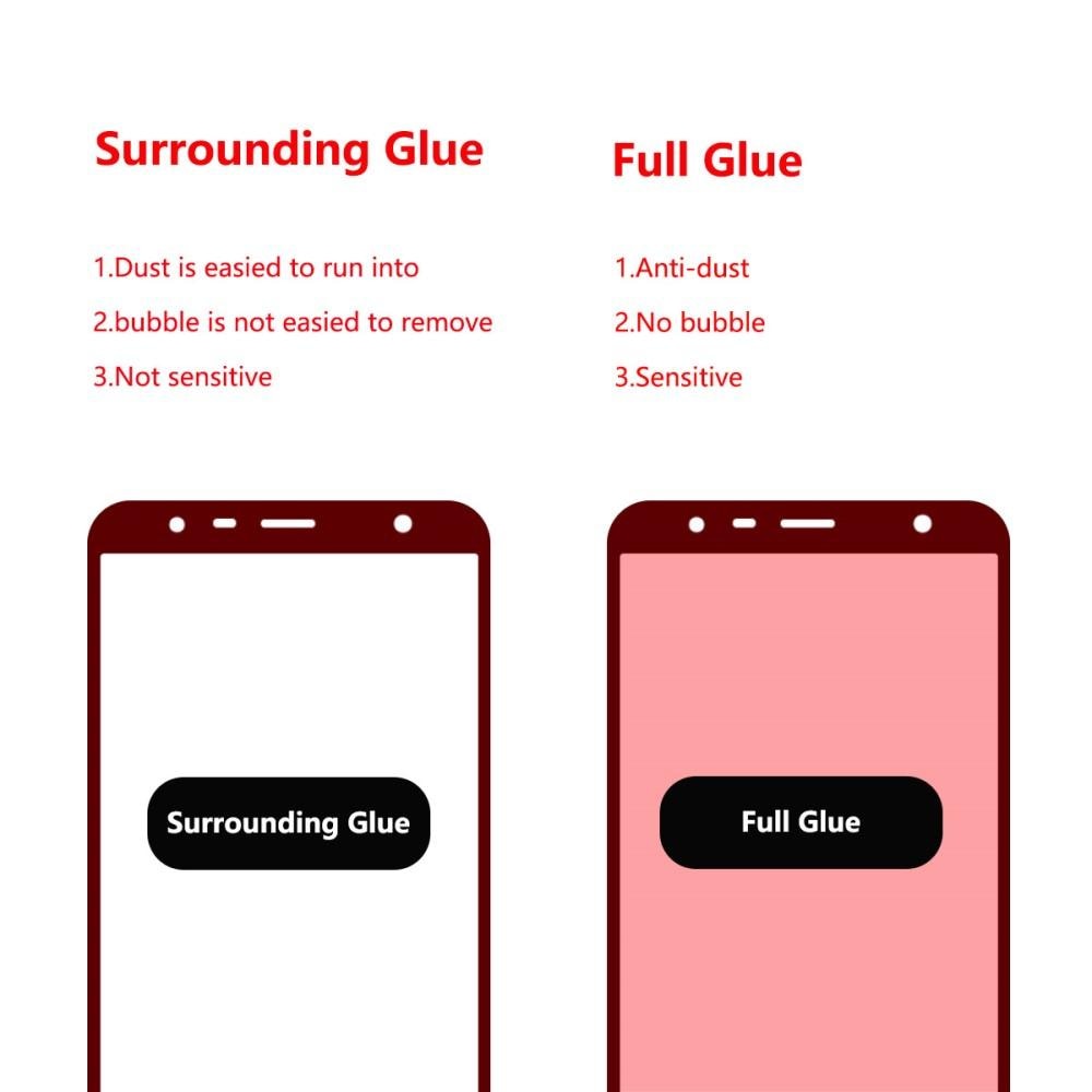 Full Glue Herdet Glass Galaxy J4 Plus 2018 Black