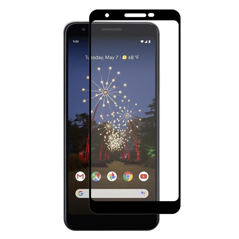 Full Glue Herdet Glass Google Pixel 3a Black