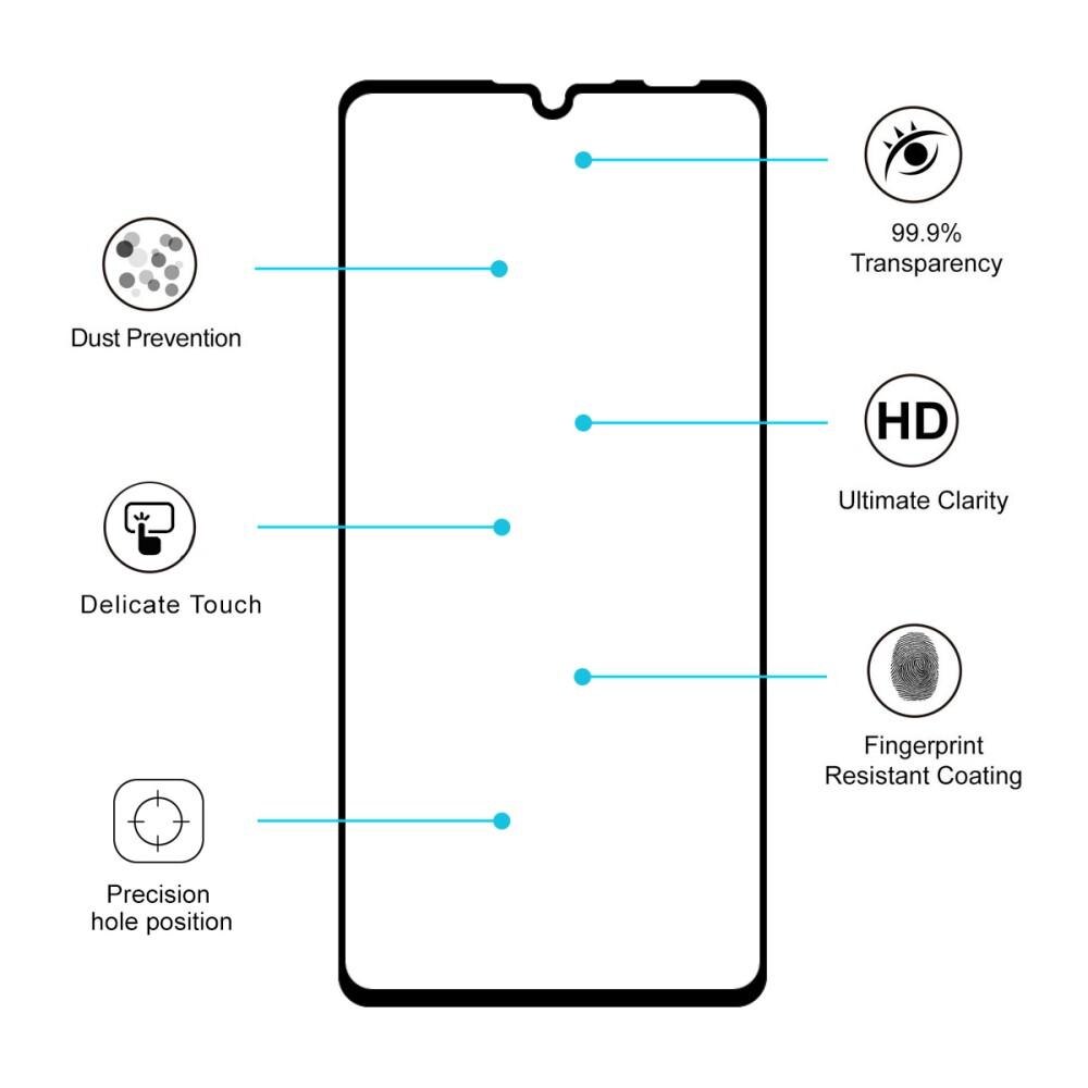 Full Glue Herdet Glass Huawei P30 Lite Black