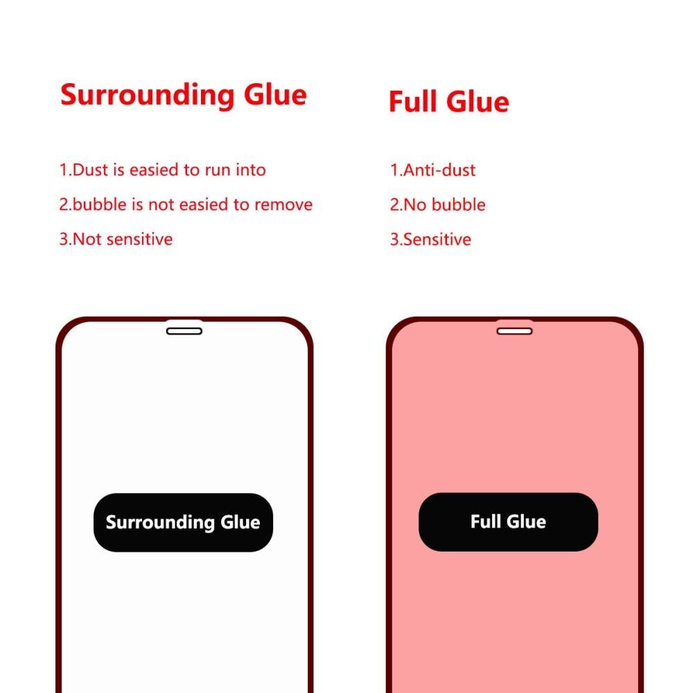 Full Glue Herdet Glass iPhone XS Max Black