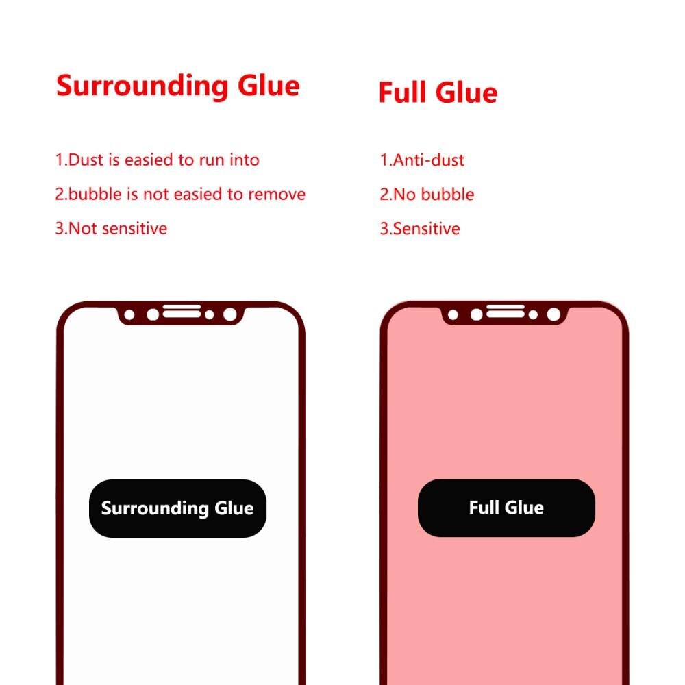 Full Glue Herdet Glass iPhone X/XS Black