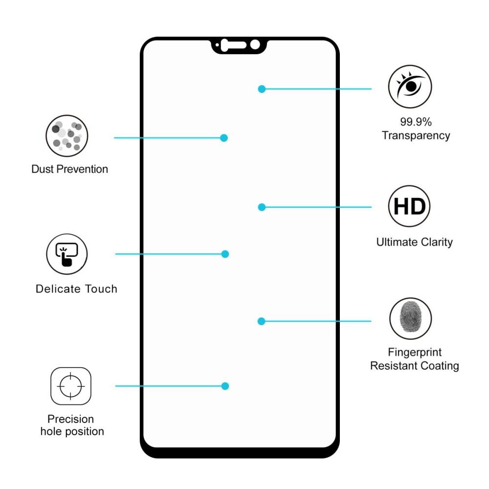 Full Glue Herdet Glass OnePlus 6 Black