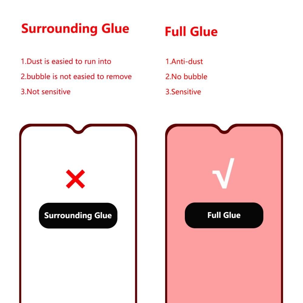 Full Glue Herdet Glass OnePlus 7/6T Black