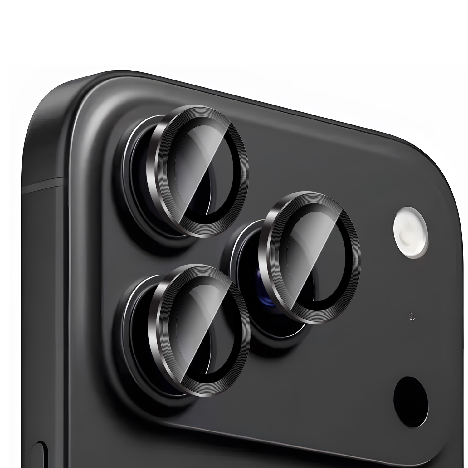 iPhone 17 Pro Max Linsebeskytter Metall, Svart