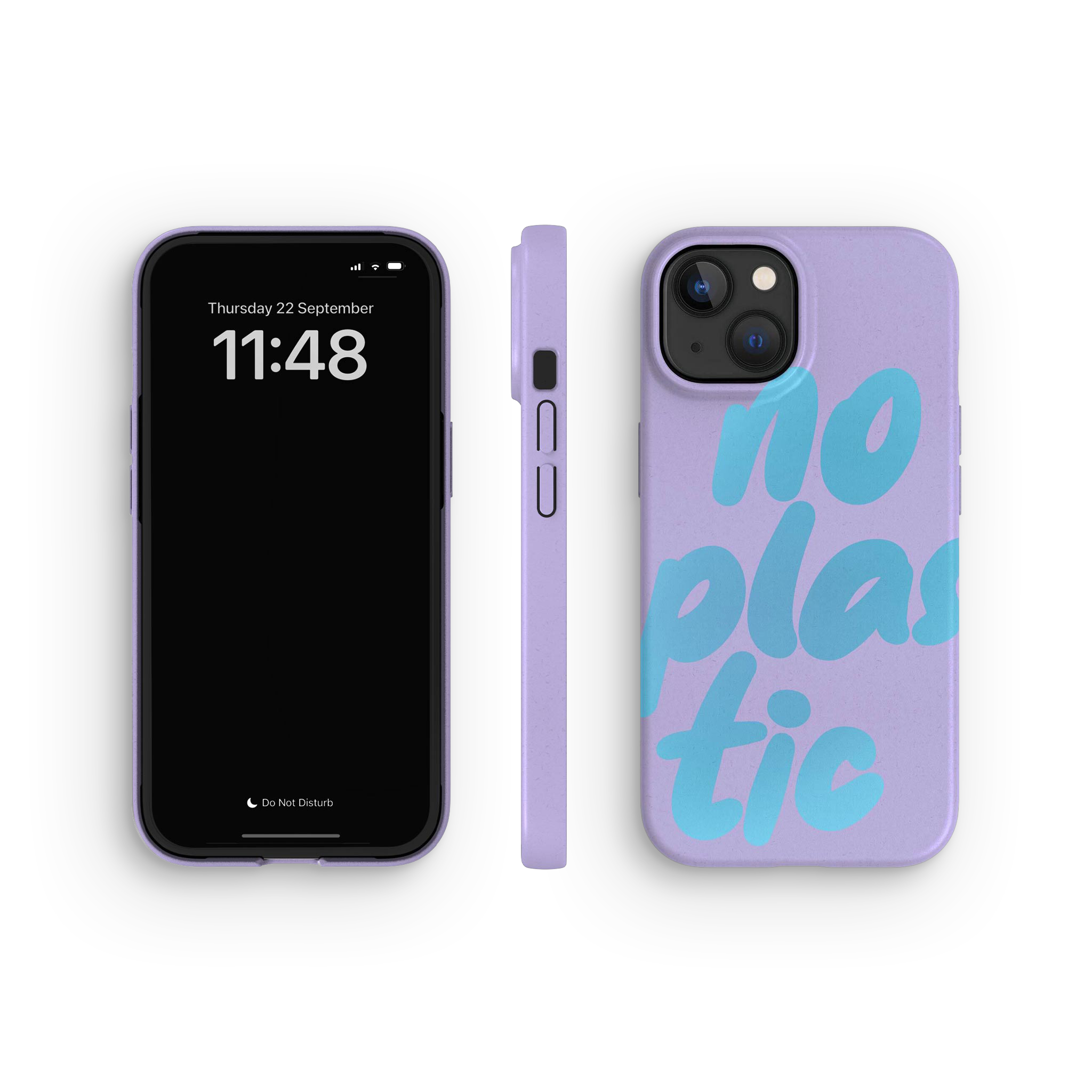 Deksel iPhone 15, No Plastic Lilac