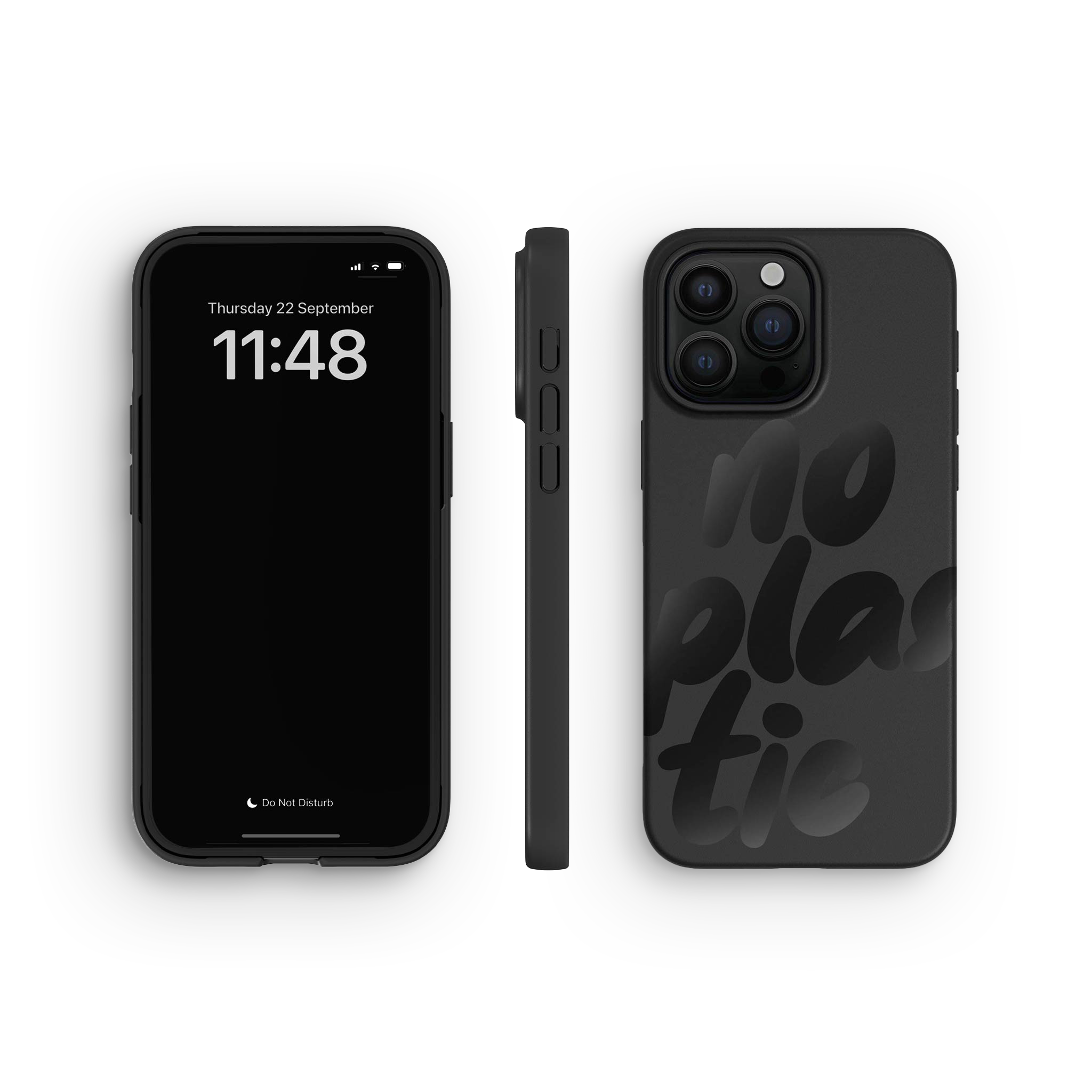 Deksel iPhone 15 Pro Max, No Plastic Black