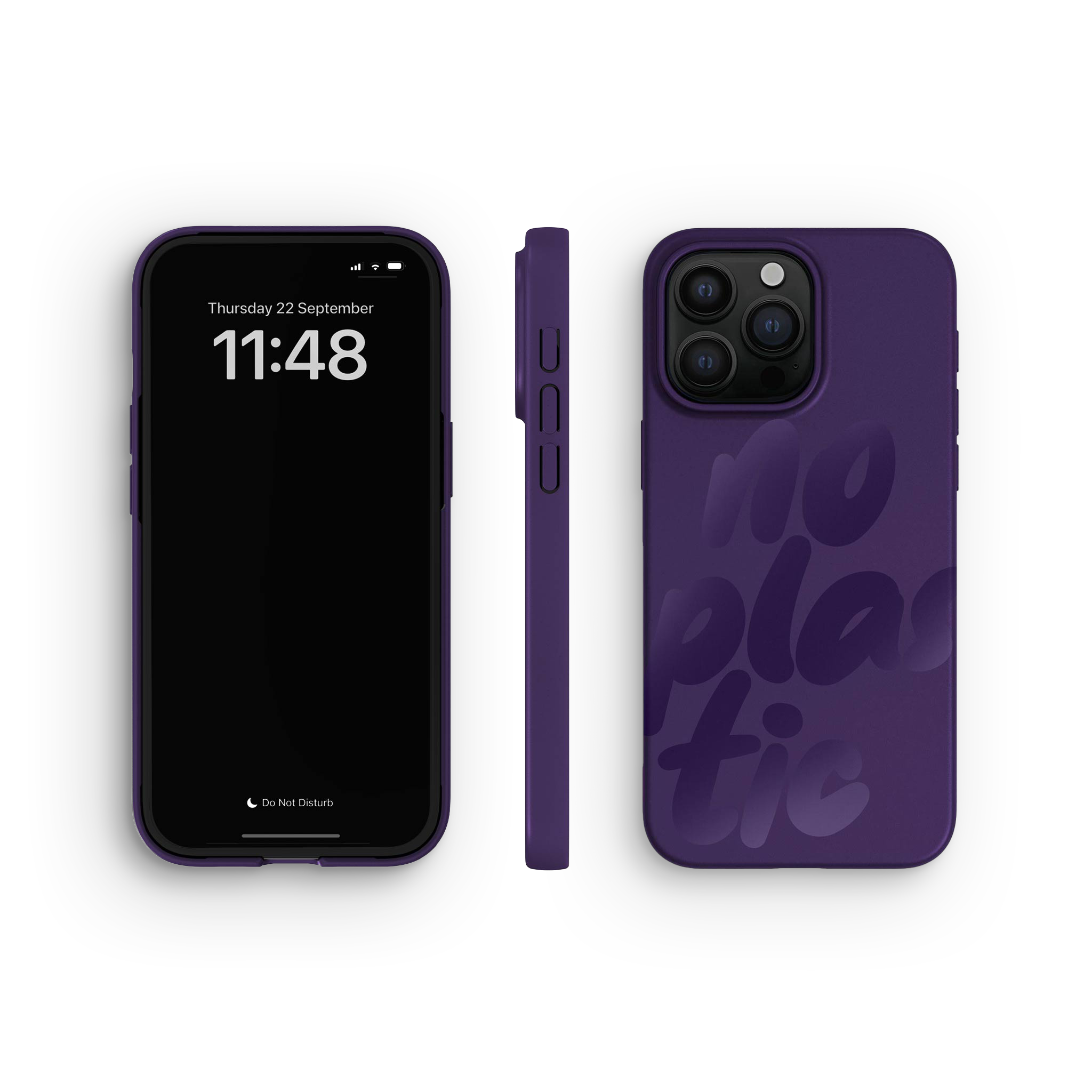 Deksel iPhone 15 Pro Max, No Plastic Blackberry Purple