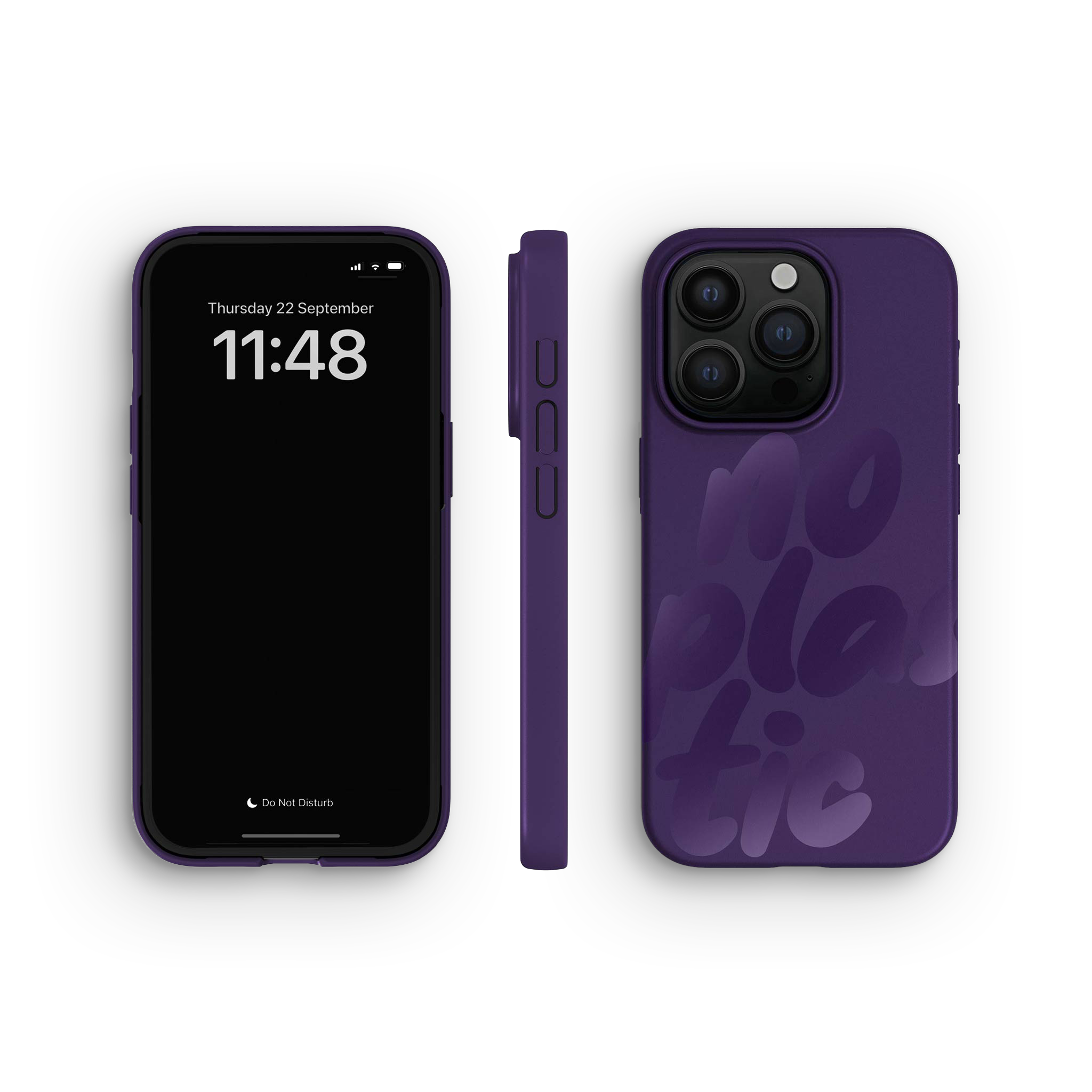 Deksel iPhone 15 Pro, No Plastic Blackberry Purple