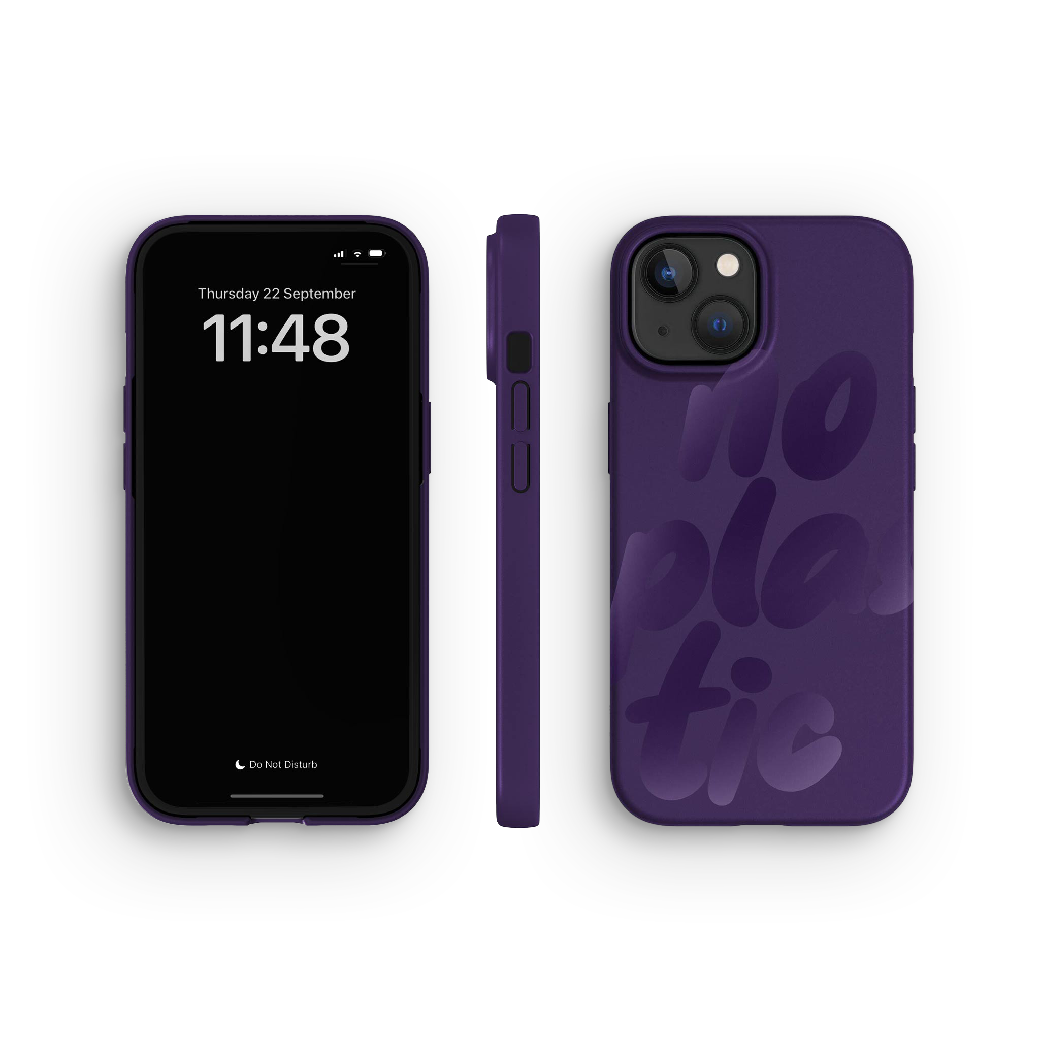 Deksel iPhone 15, No Plastic Blackberry Purple