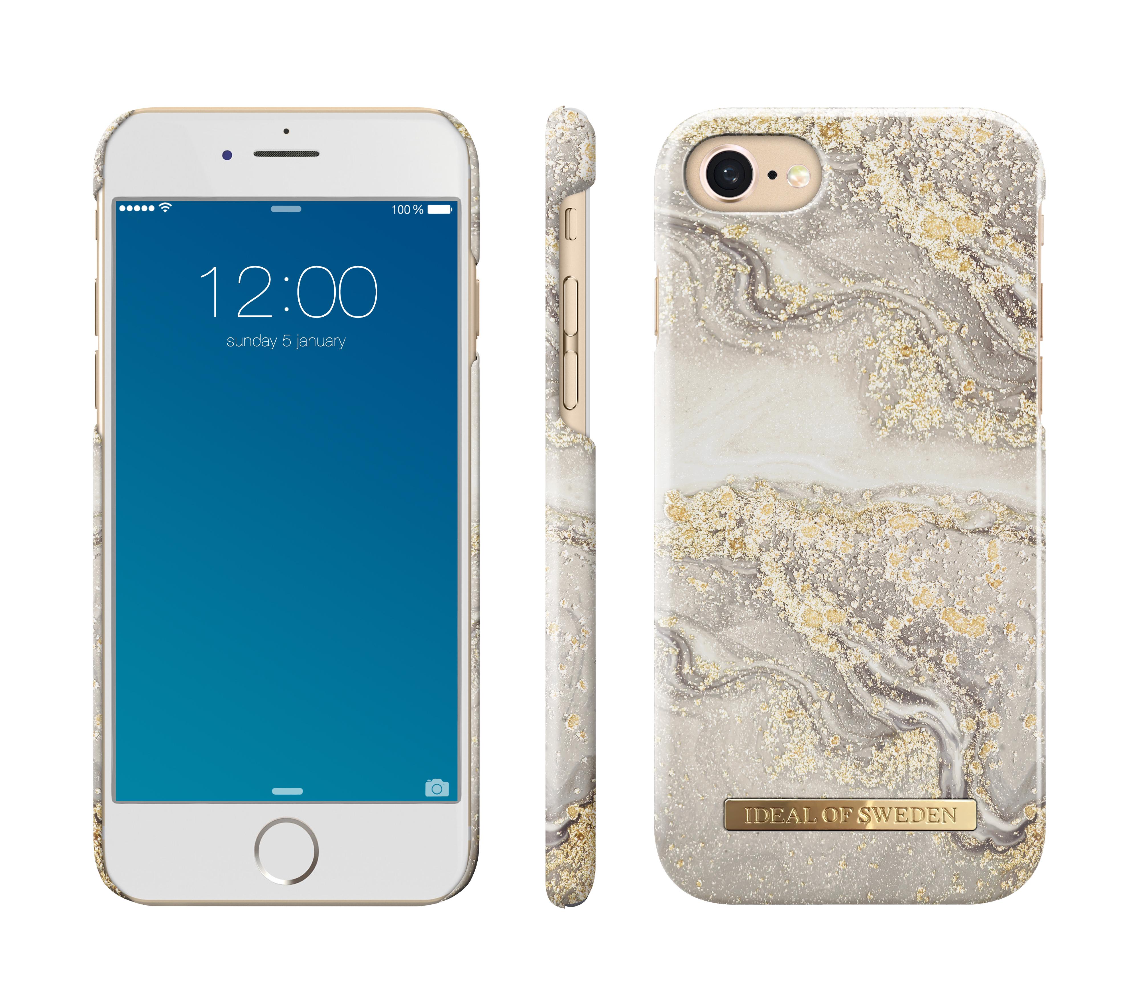 Fashion Case iPhone 6/6S/7/8/SE 2020 Sparkle Greige Marble