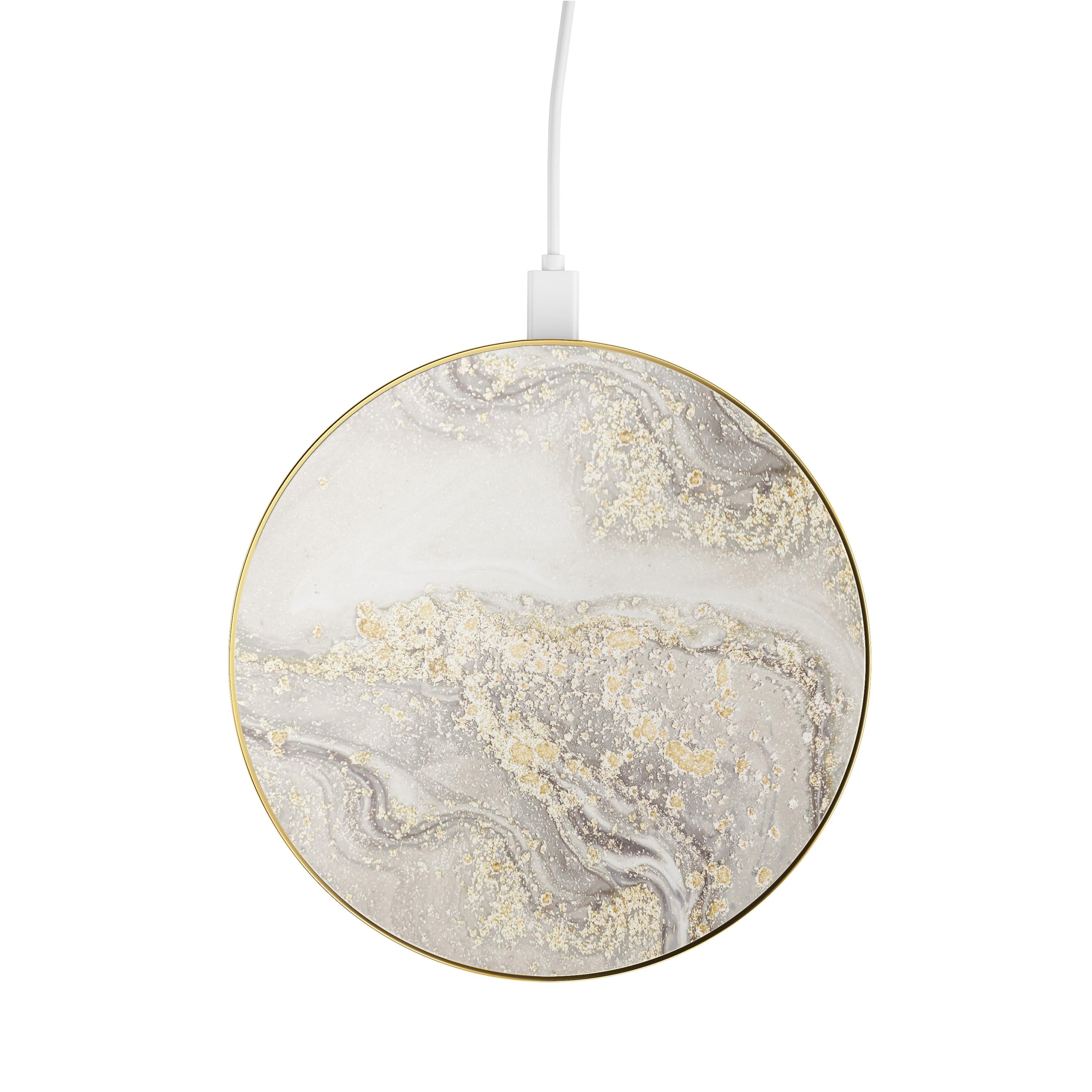 Fashion Qi Charger Sparkle Greige Marble