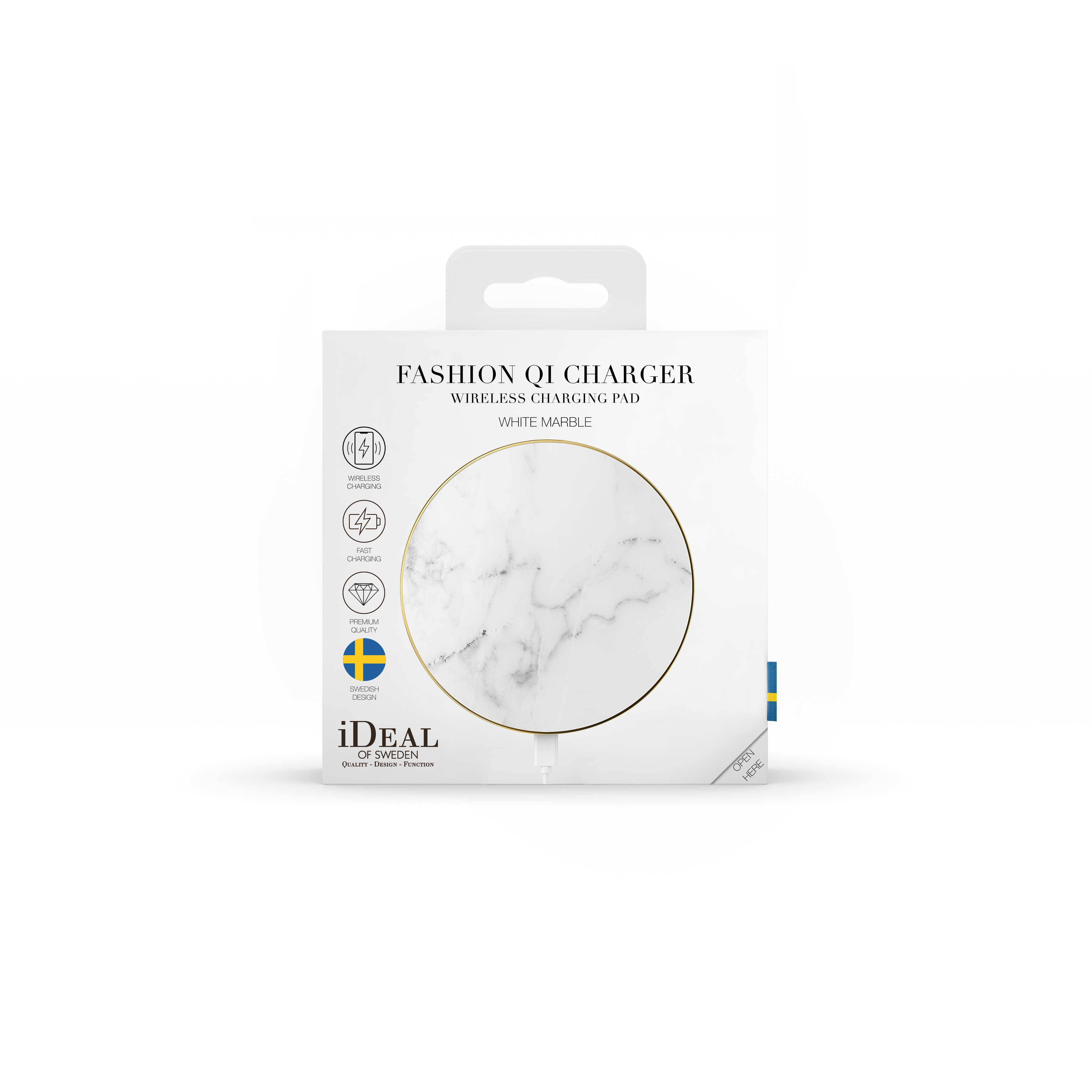 Fashion Qi Charger White Marble