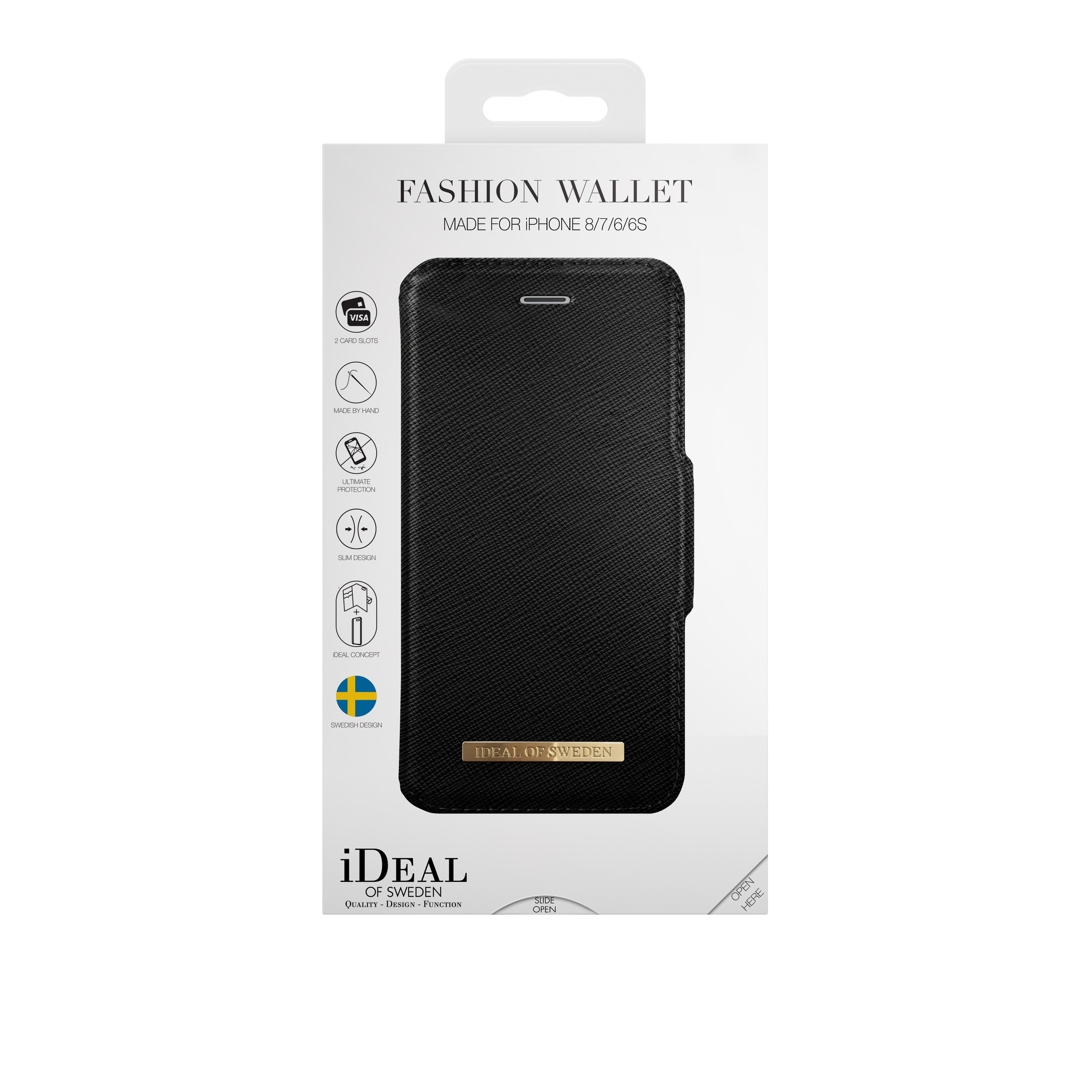 Fashion Wallet iPhone 6/6S/7/8/SE 2020 Black