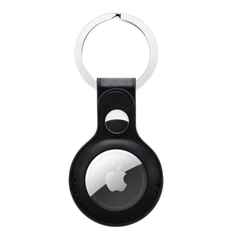 Lærdeksel med nøkkelring Apple AirTag svart