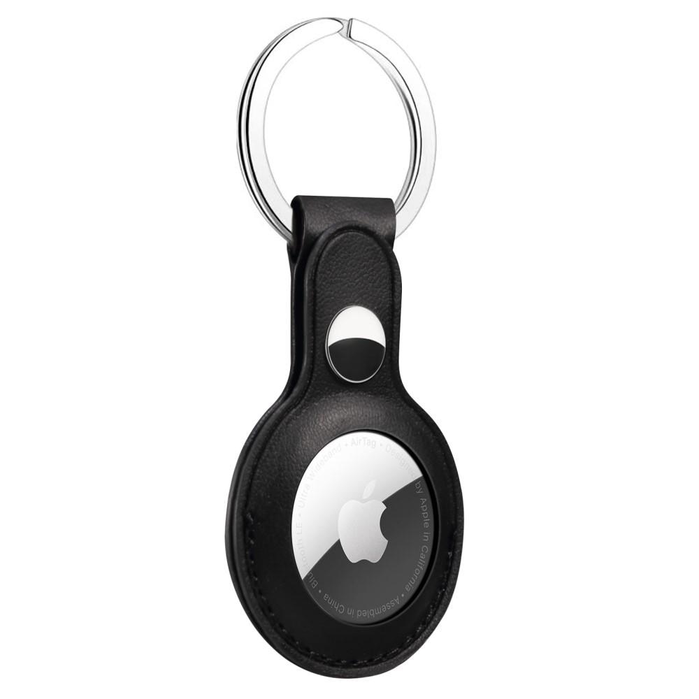 Lærdeksel med nøkkelring Apple AirTag svart