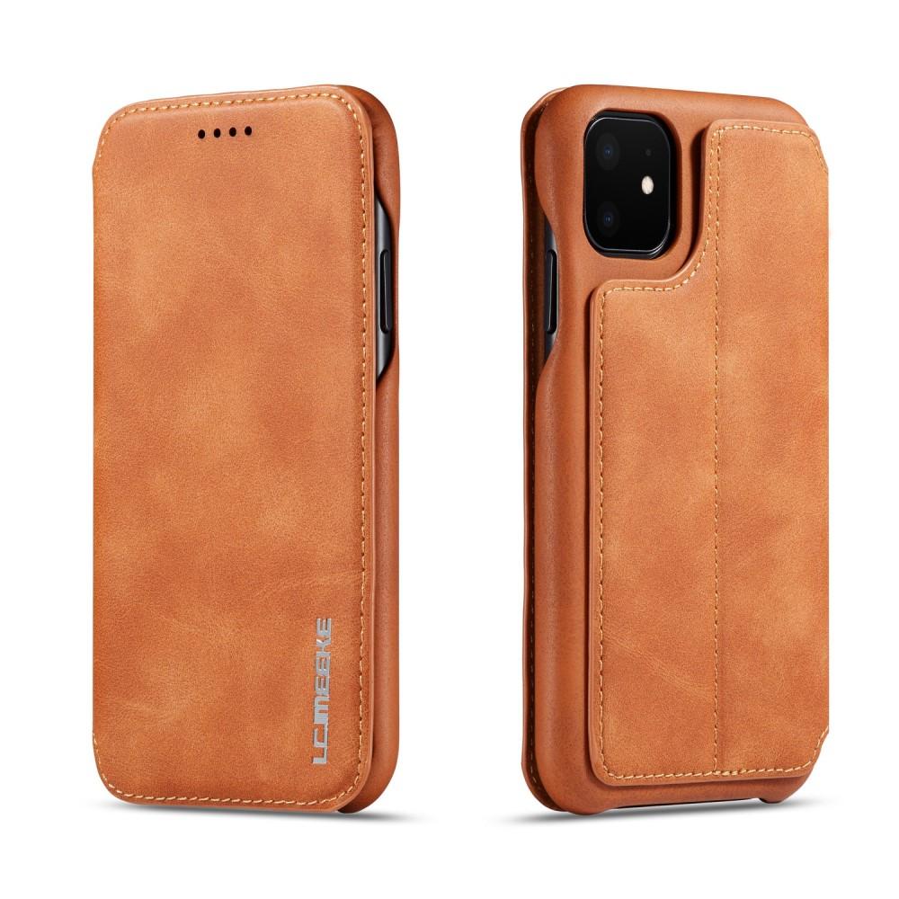 Slim Lommeboketui iPhone 11 cognac