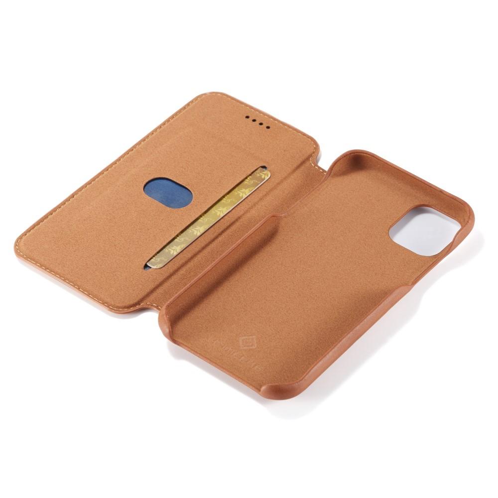 Slim Lommeboketui iPhone 11 cognac