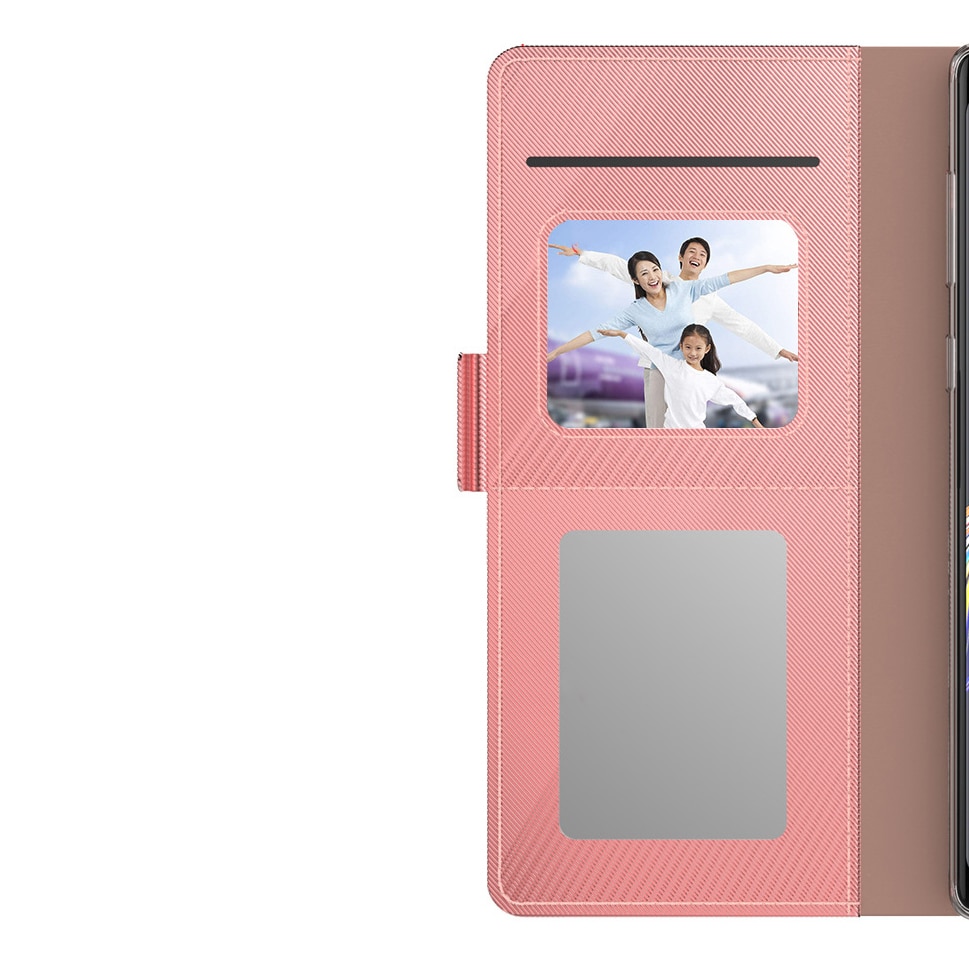 Lommebokdeksel Speil Samsung Galaxy A53 Rosa Gull