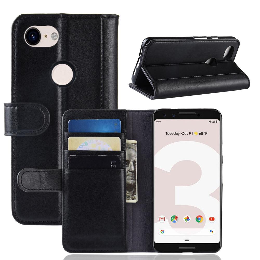 Ekte Lærveske Google Pixel 3a Svart